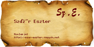 Szür Eszter névjegykártya