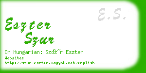 eszter szur business card